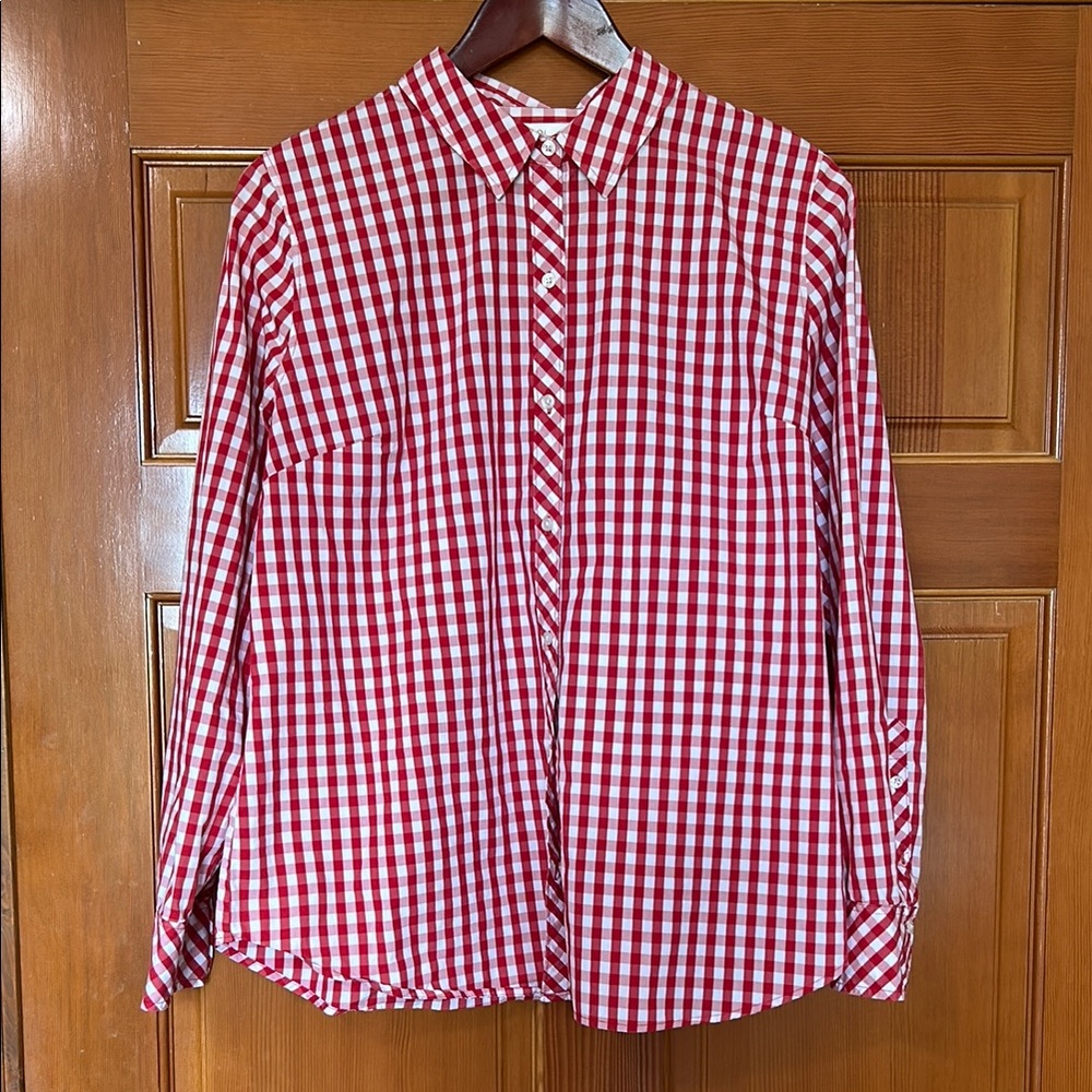 1901 Red Checkered Women's Blouse